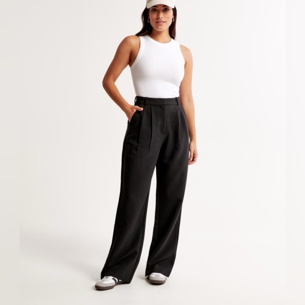 Abercrombie & Fitch Black Wide-Leg Pants